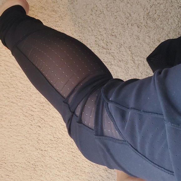 lululemon athletica Pants - Sold Lululemon zoned high waist tight tiny ispolka dot mesh lace full length …